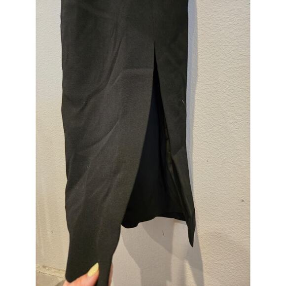 Rebecca Vallance Women's Black Cocktail Dress 2 Gold Chain Straps Sleeveless - Picture 6 of 12